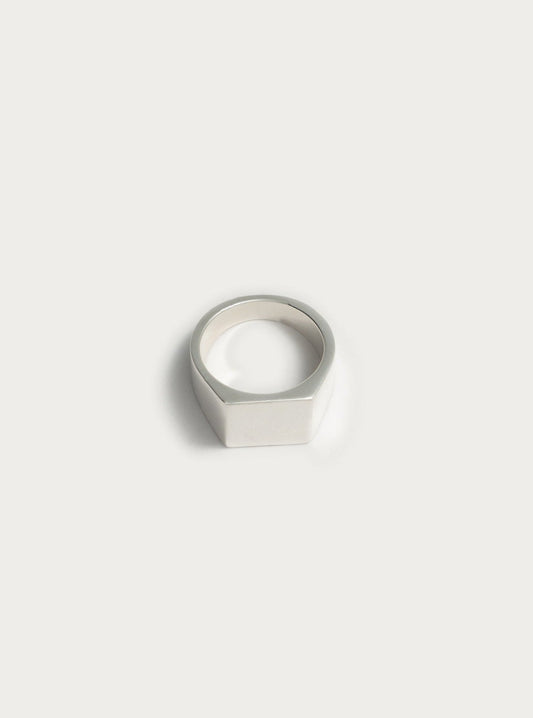 Classic Silver Signet Ring, Unisex ring, Pečetní střibrný prsten