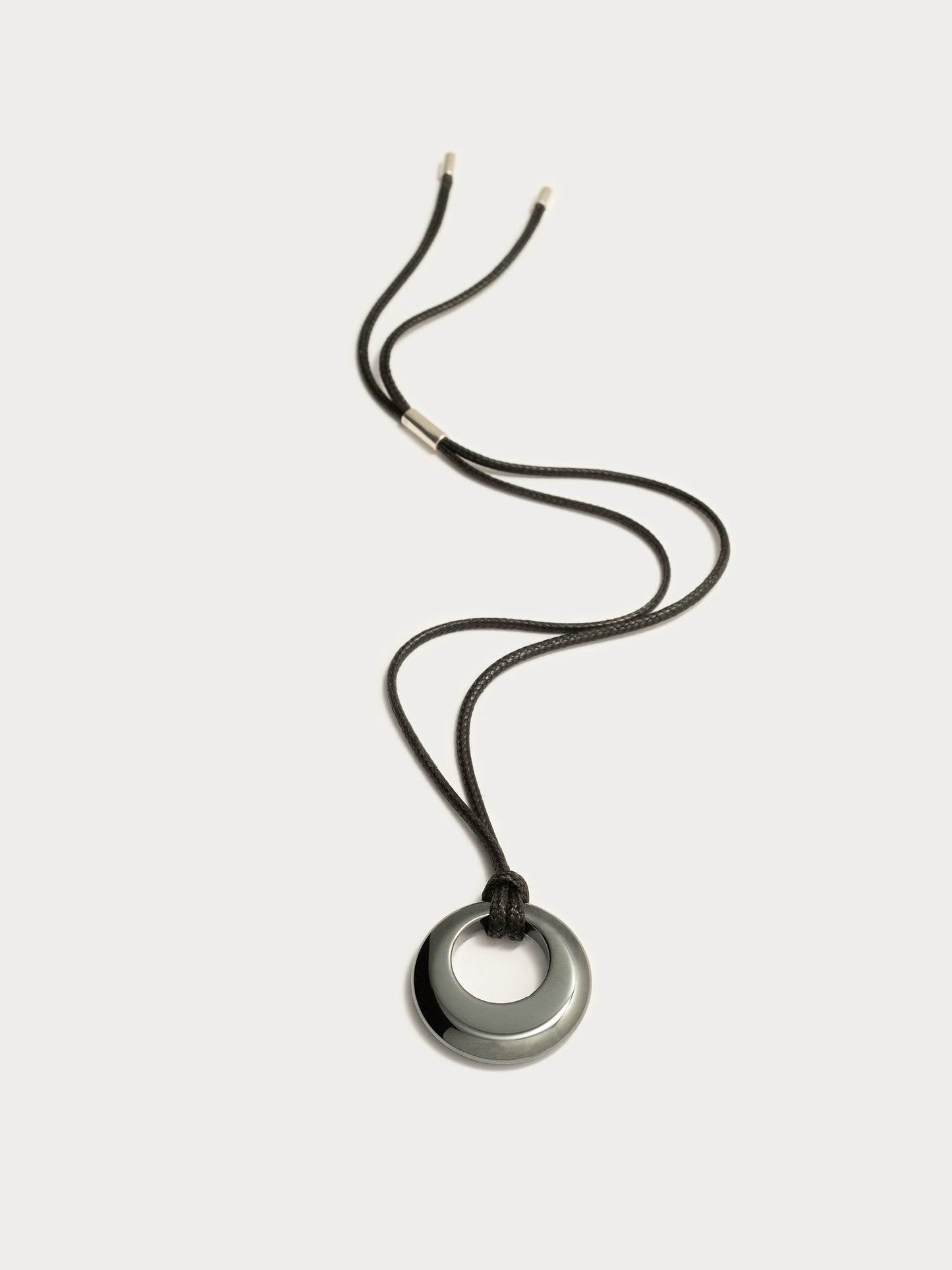 Hematite Pendant Necklace - Round