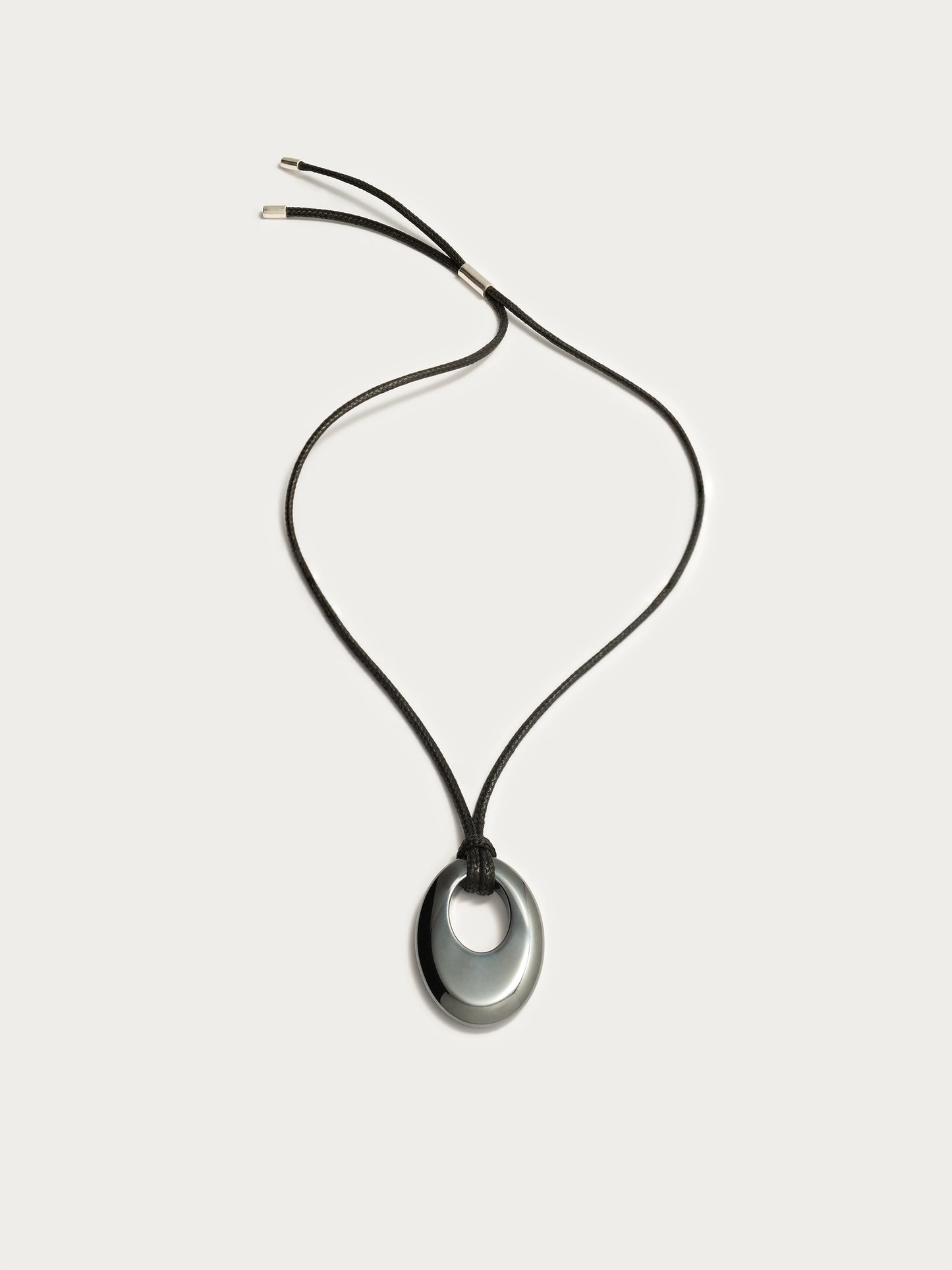 60% OFF Hematite Pendant Necklace - Oval : LAST PIECE