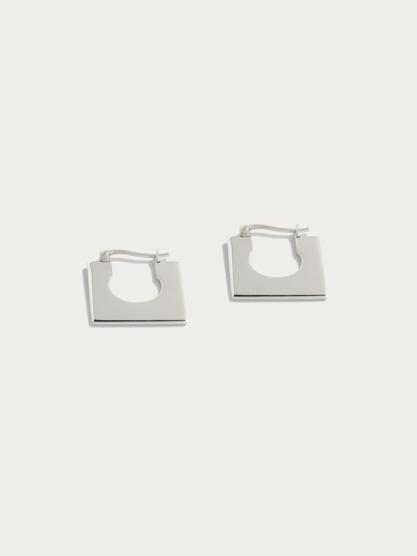 Square plate Hoop Earrings LAST PAIR