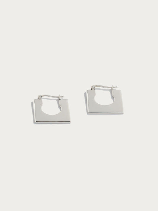 50% OFF Square plate Hoop Earrings LAST PAIR