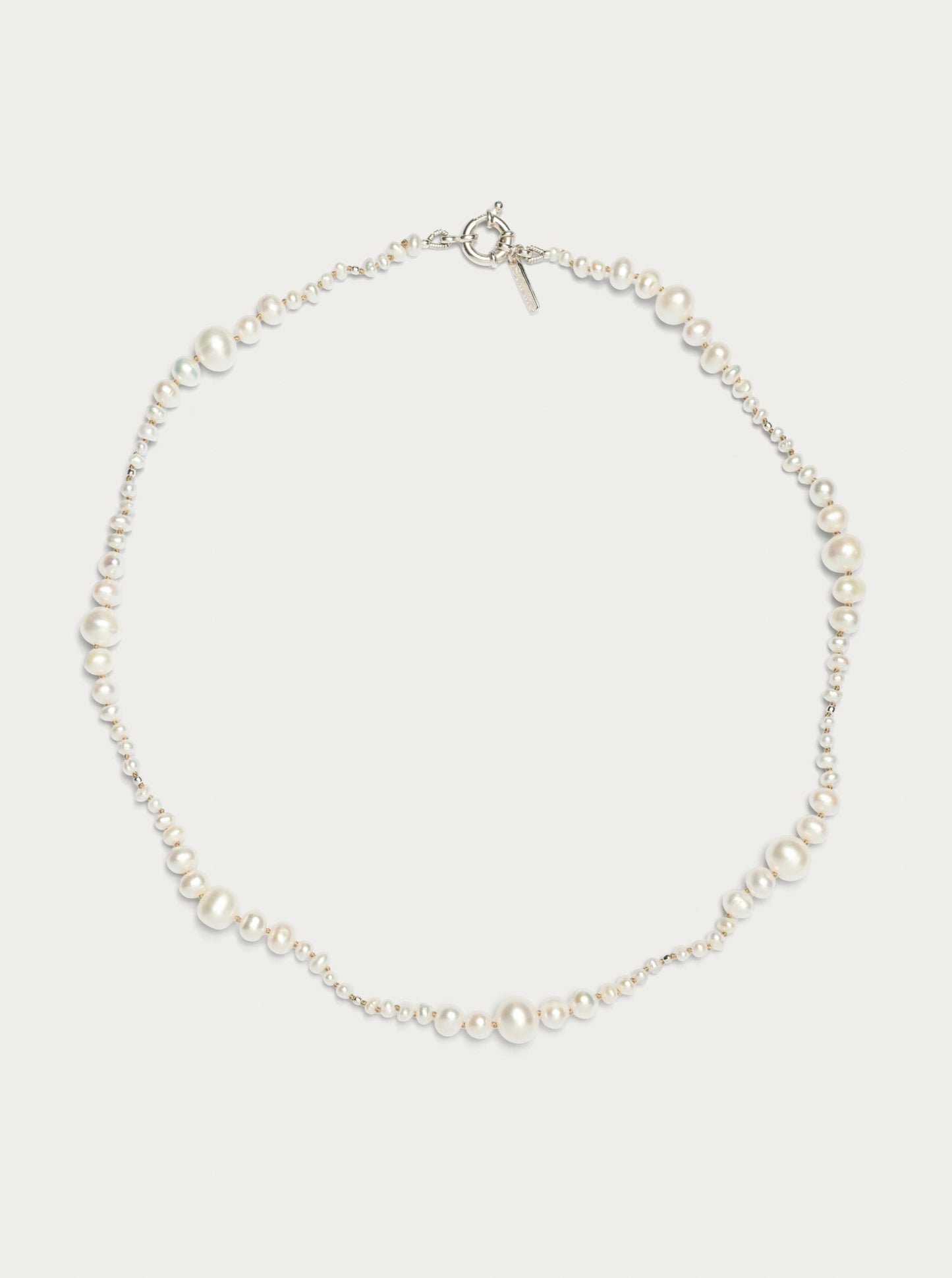 Freshwater Pearl Necklace - Silver