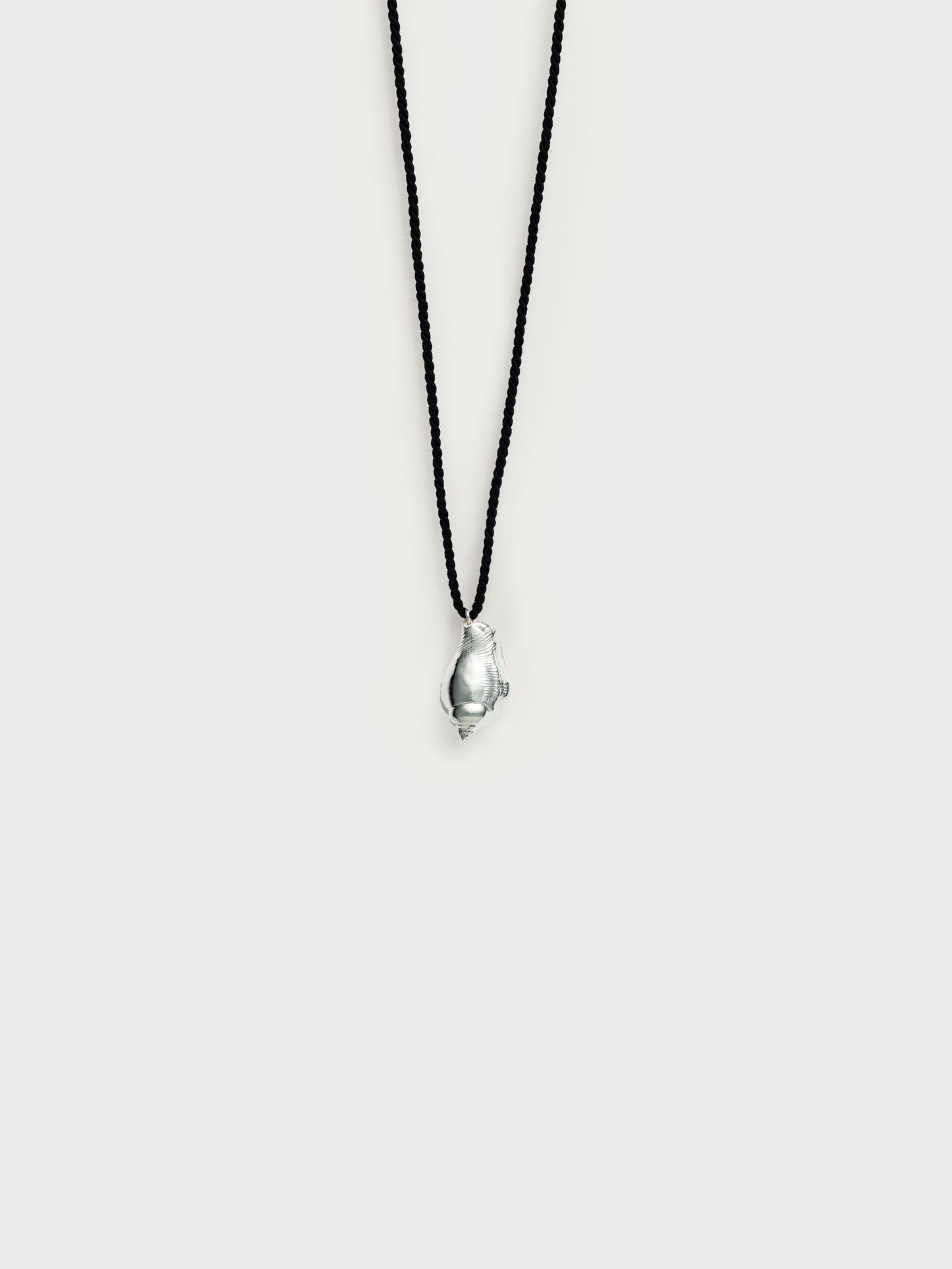 Silver Mini Atoll Shell Pendant - Black
