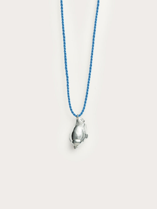 Atoll Conch Shell Blue Silver