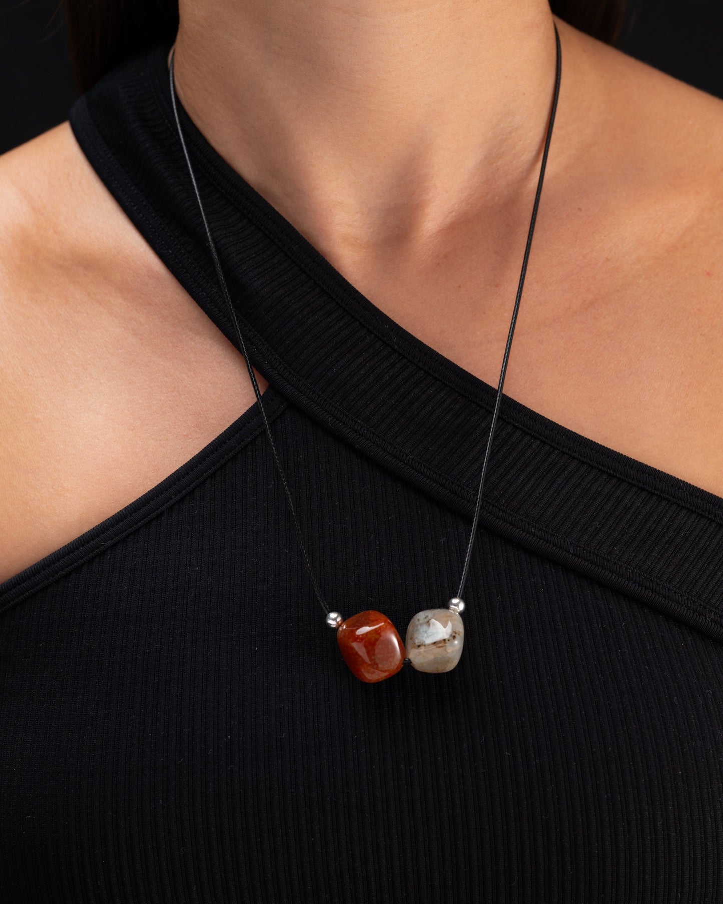 Black Agate Stone Necklace