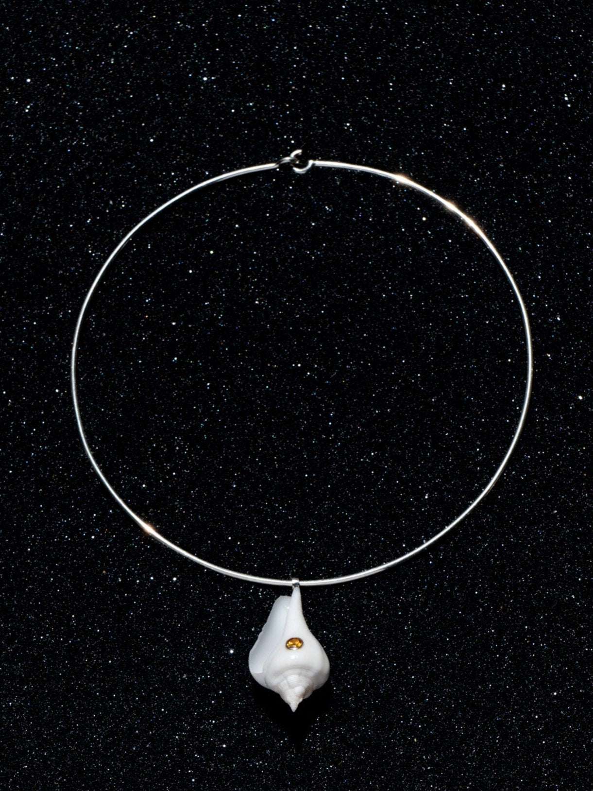 Citrine Concha Shell Pendant
