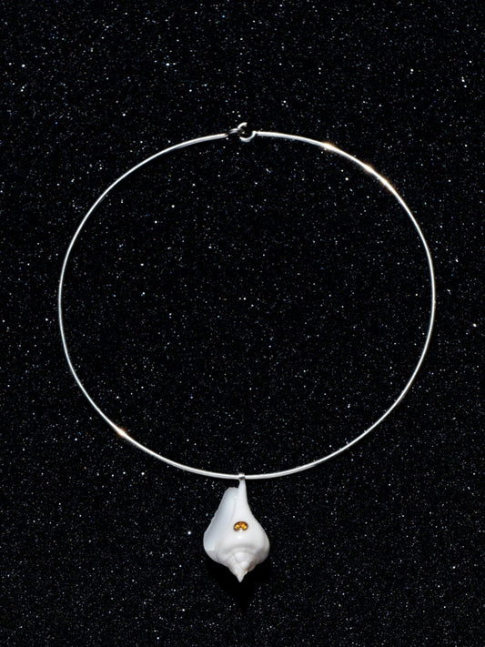 Citrine Concha Shell Pendant