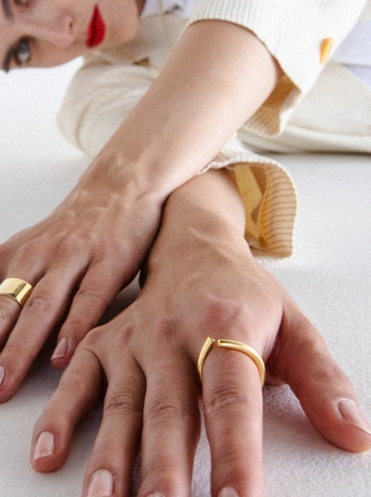 60% OFF Gold Stem Ring: LAST PIECES