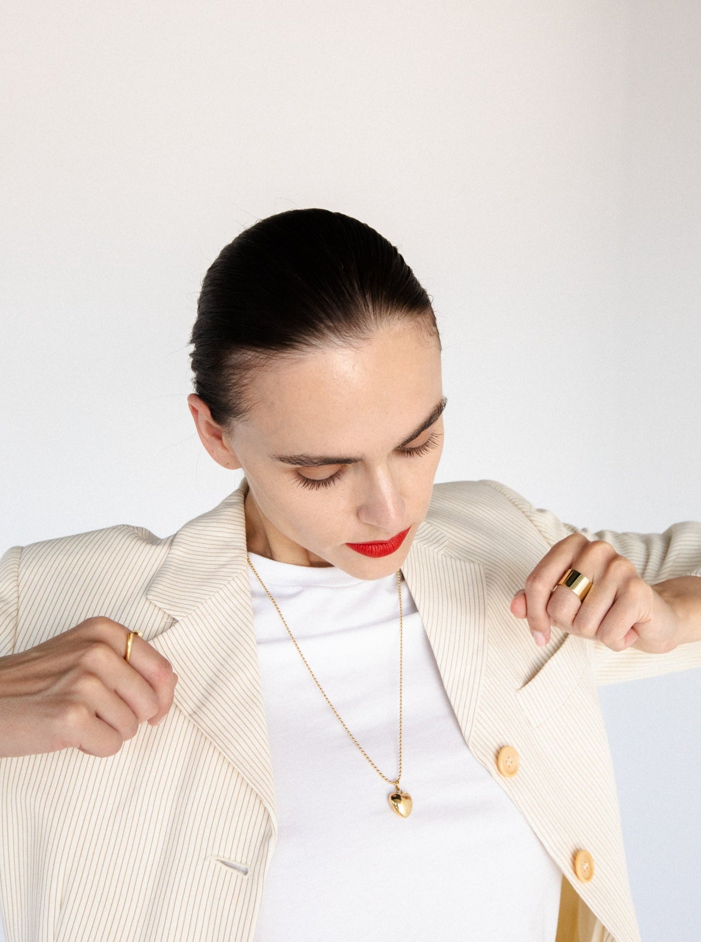 50% OFF Big Golden Heart Necklace LAST PIECE