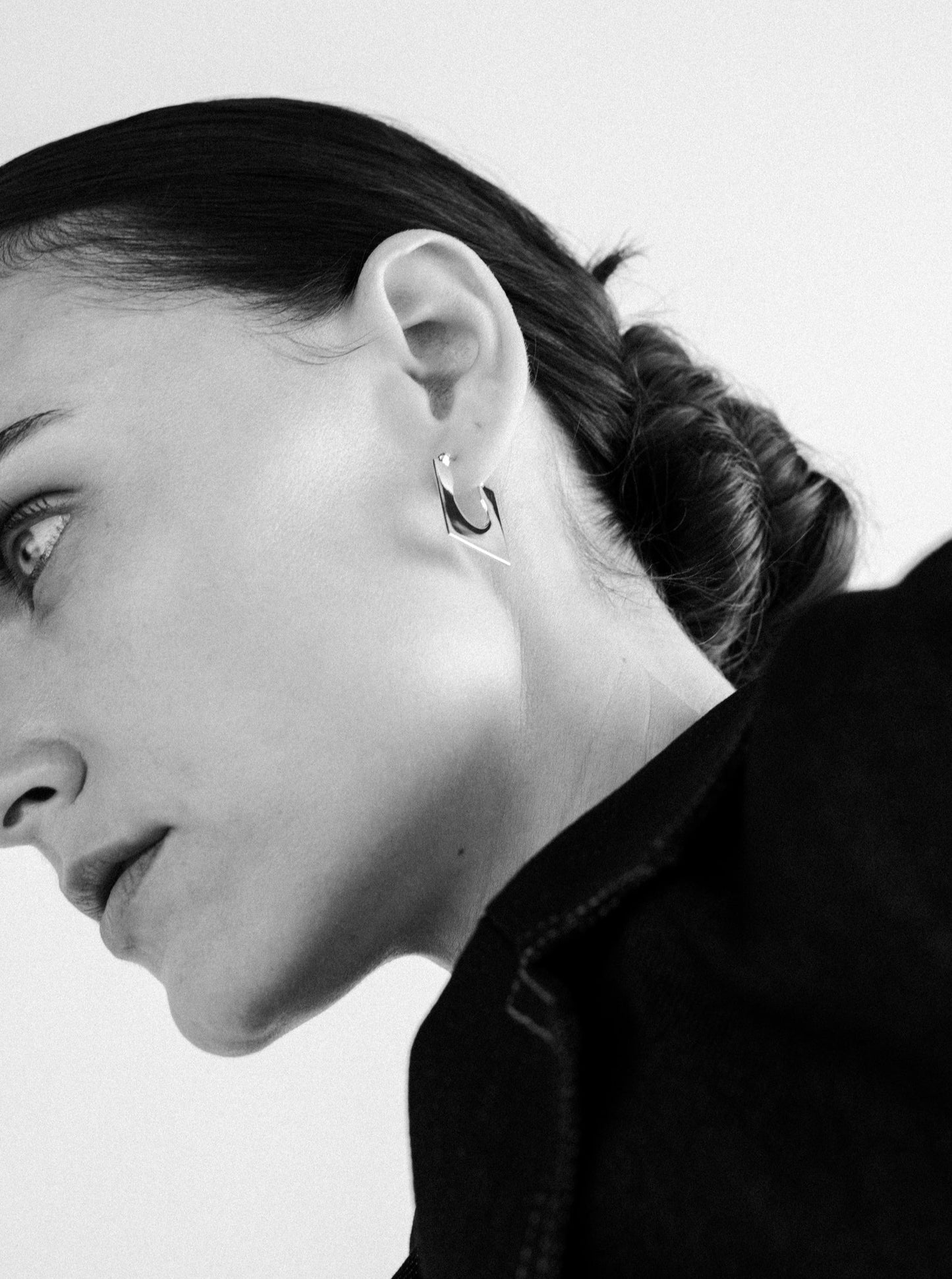 Square plate Hoop Earrings LAST PAIR