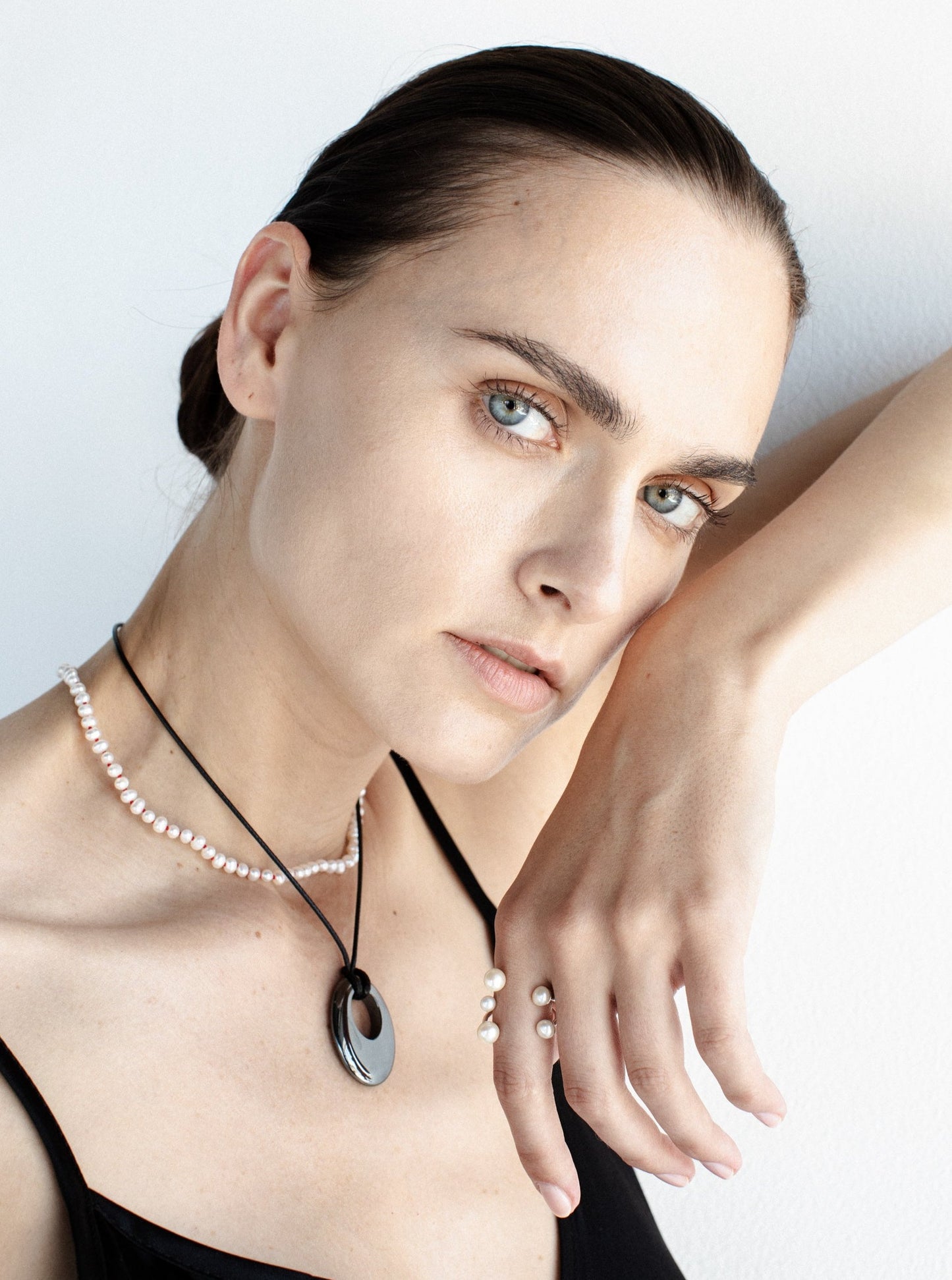 Hematite Pendant Necklace - Oval : LAST PIECE