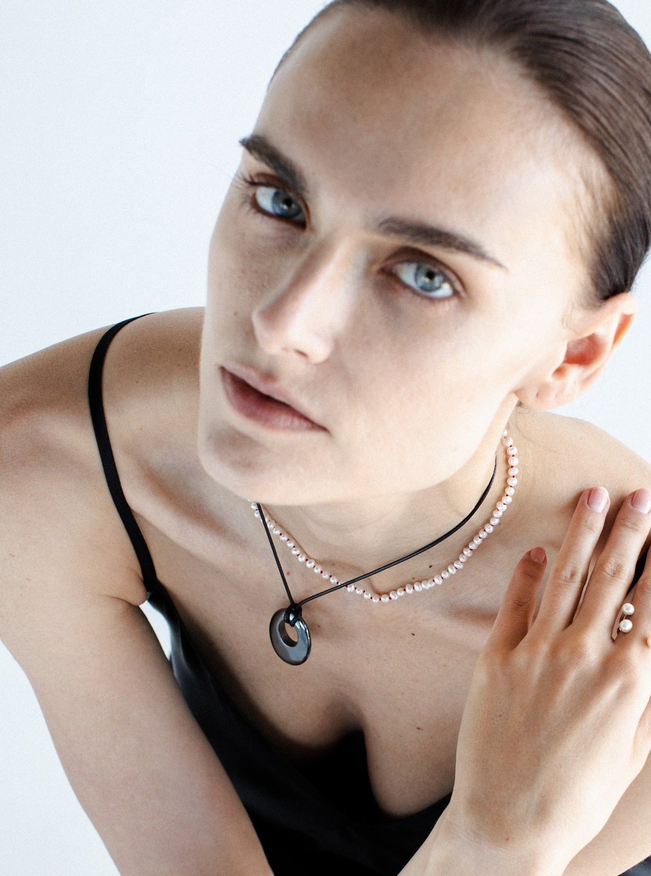 50% OFF Knotted pearl necklace - Red Gold