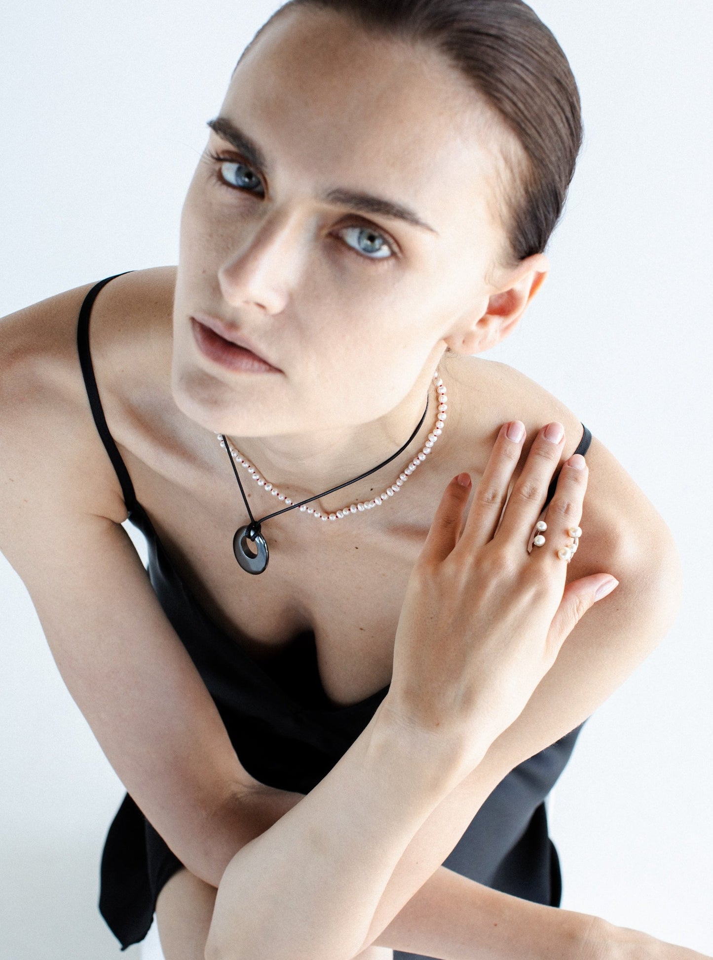 Hematite Pendant Necklace - Round