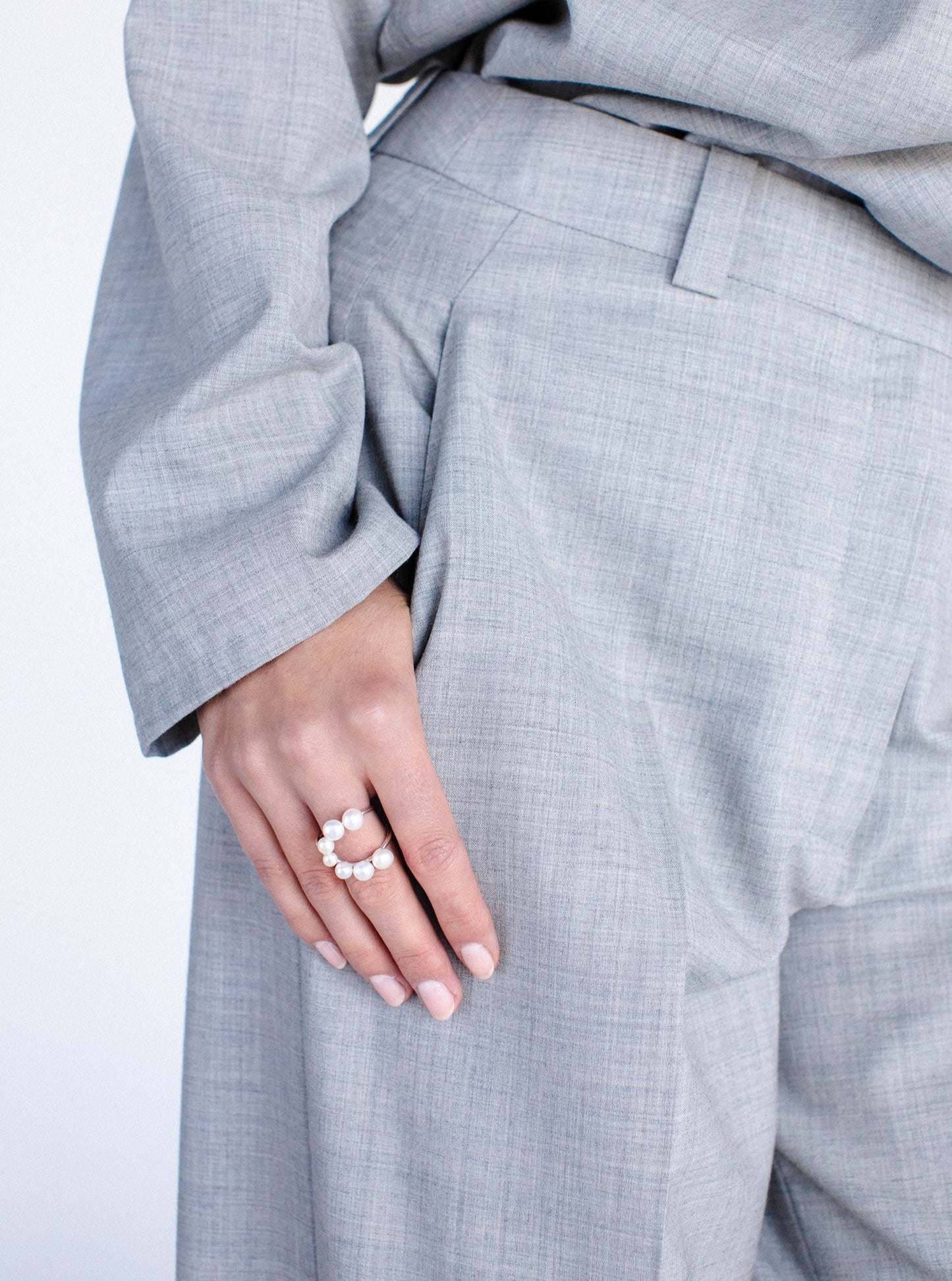 Pearl Curve Ring