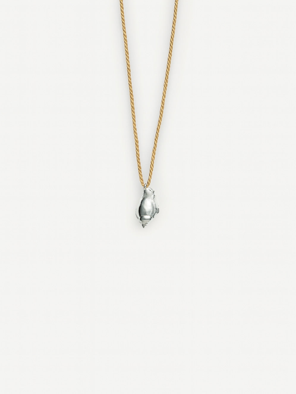 Silver Mini Atoll Shell Pendant - Nude