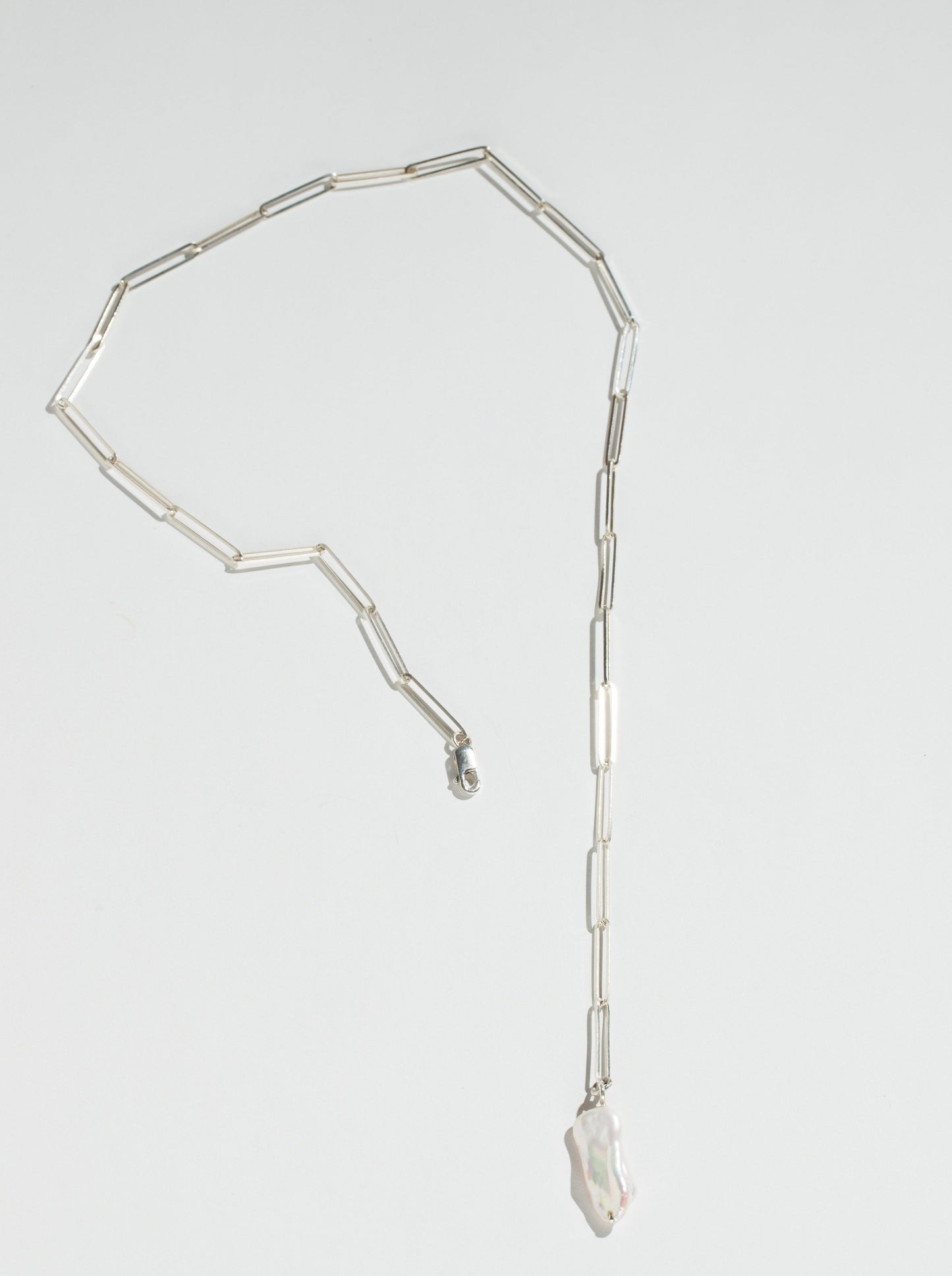 Angle Necklace with Pearl