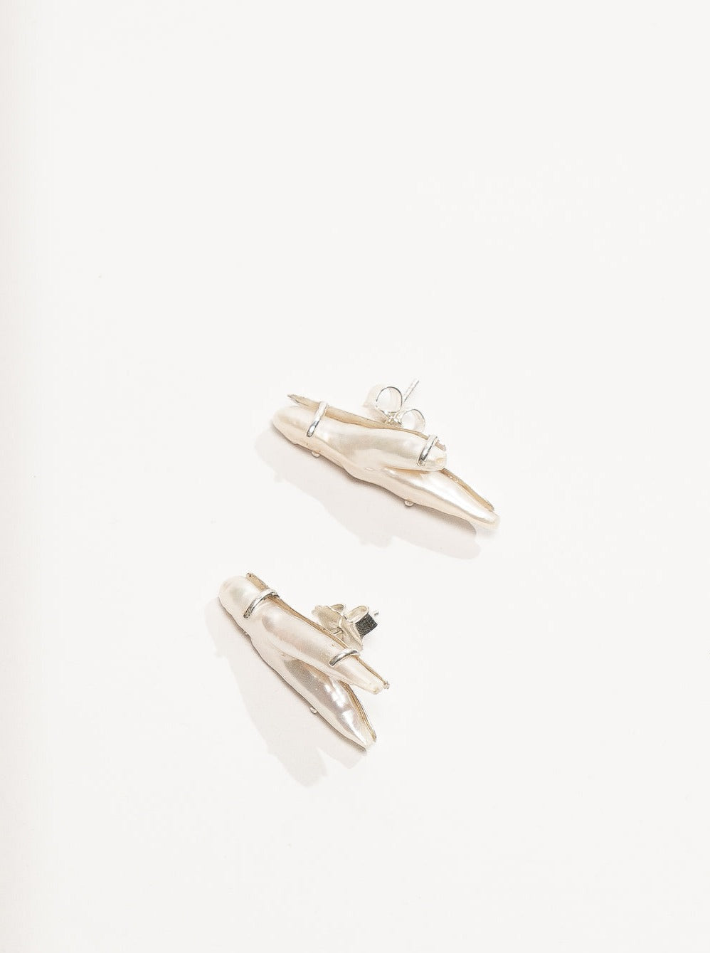 Keshi pearl earrings