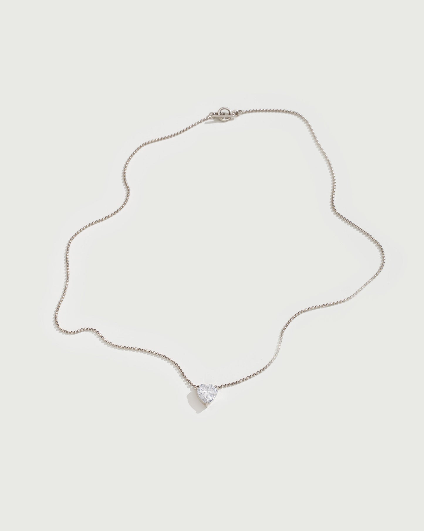 faceted heart necklace 
