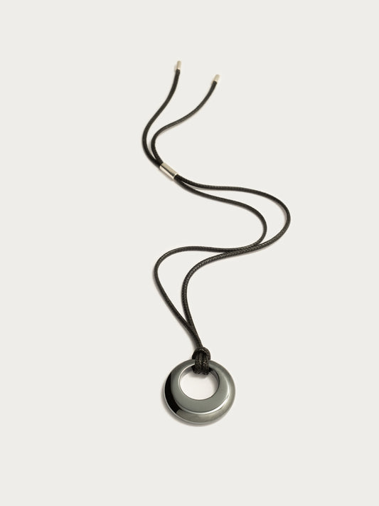 Hematite Pendant Necklace - Round
