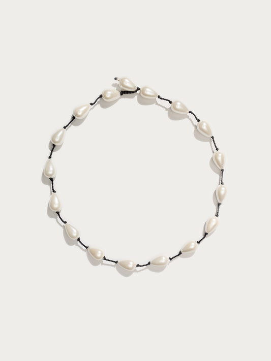 Mother of Pearl Silk Necklace