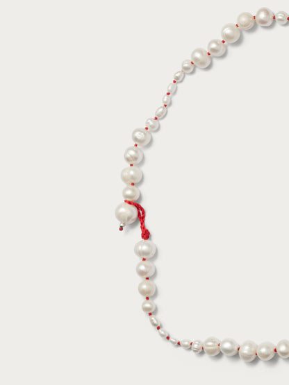 Freshwater Pearl Necklace - Red