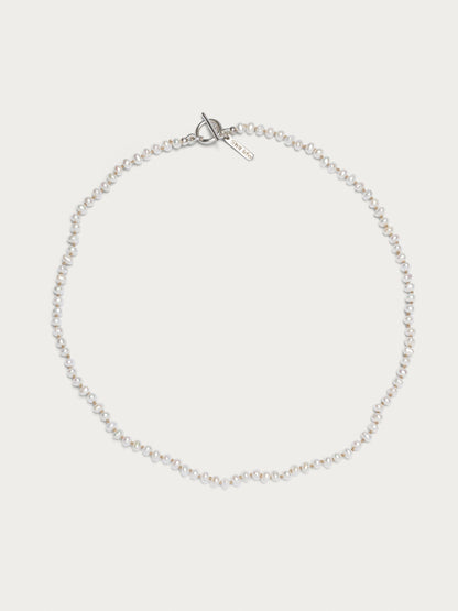 Knotted pearl necklace - Nude