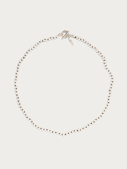 Knotted pearl necklace - Black