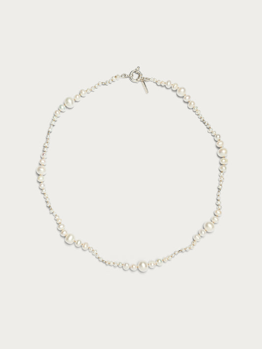 Freshwater Pearl Necklace - Silver