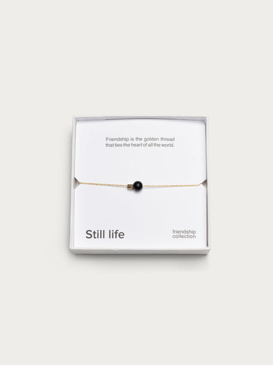 Dainty Black Agate Bracelet
