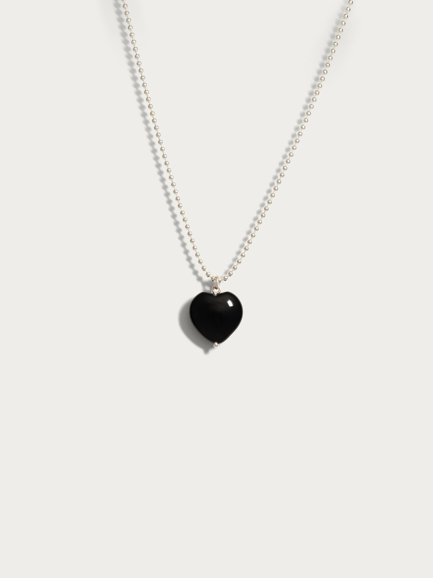 Black Onyx Heart Necklace