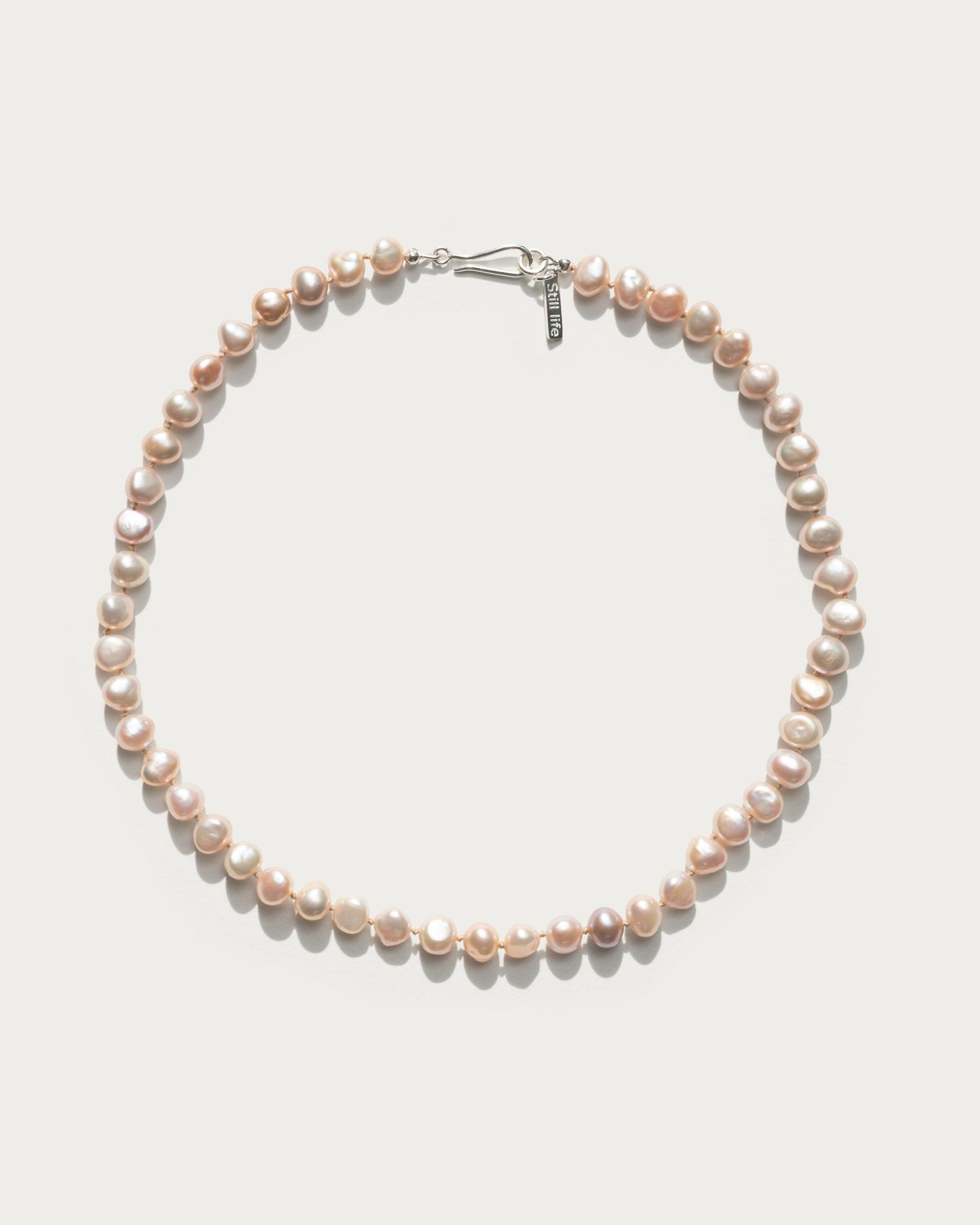 Pink pearl necklace Ruzove perlicky 