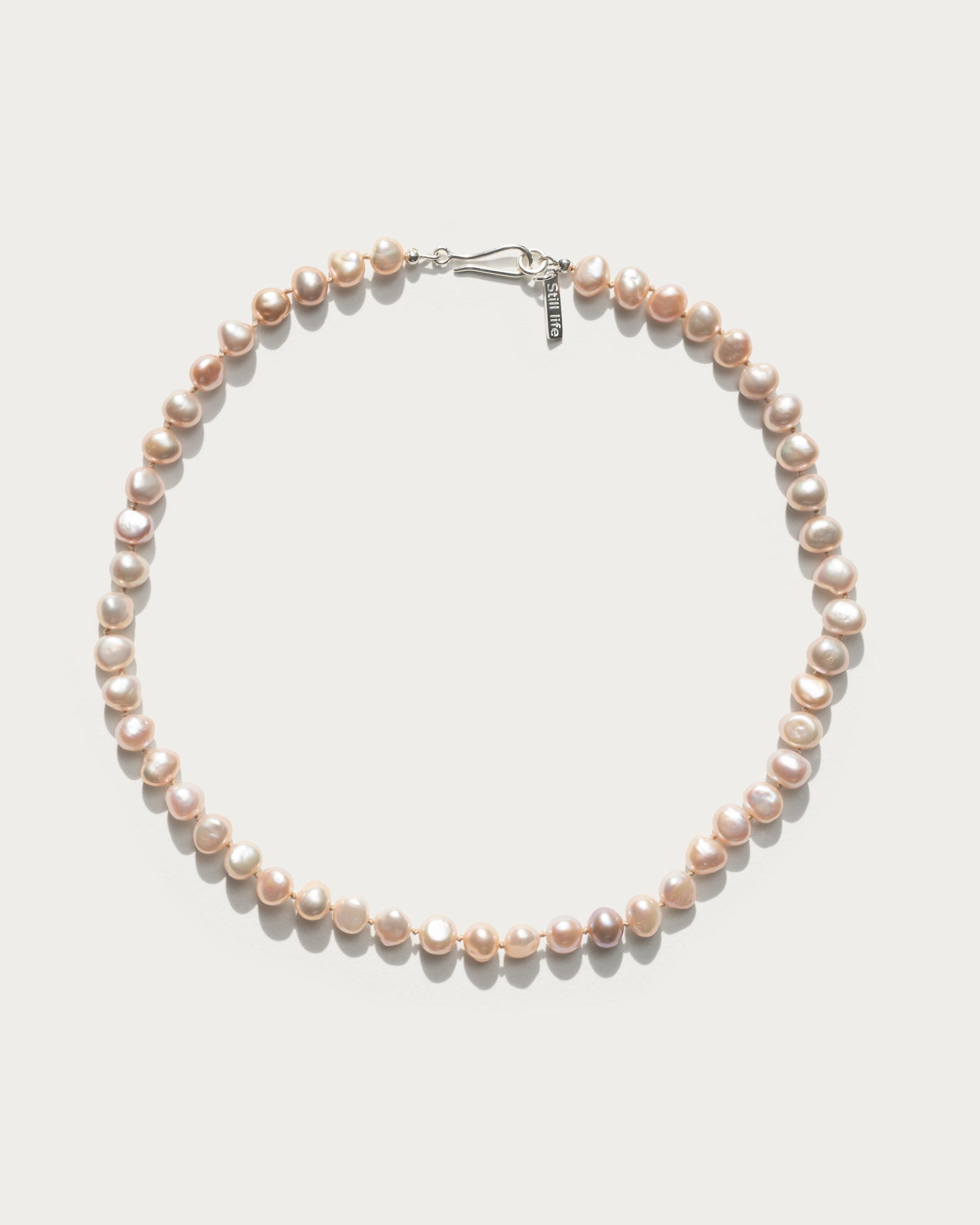 Pink pearl necklace Ruzove perlicky 