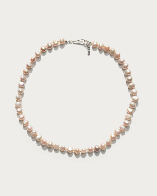 Pink pearl necklace Ruzove perlicky 