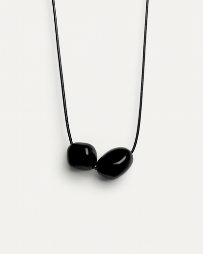 Black Agate Stone Necklace