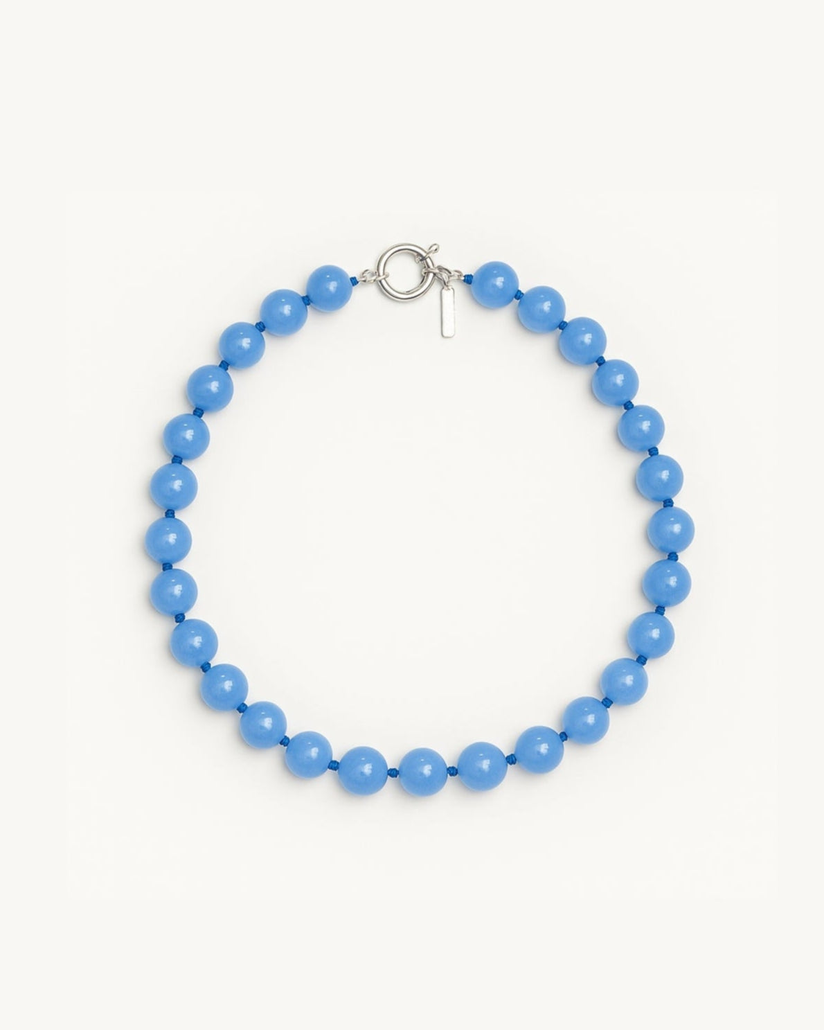 Blue Agate Bead Necklace
