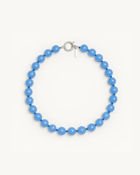 Blue Agate Bead Necklace