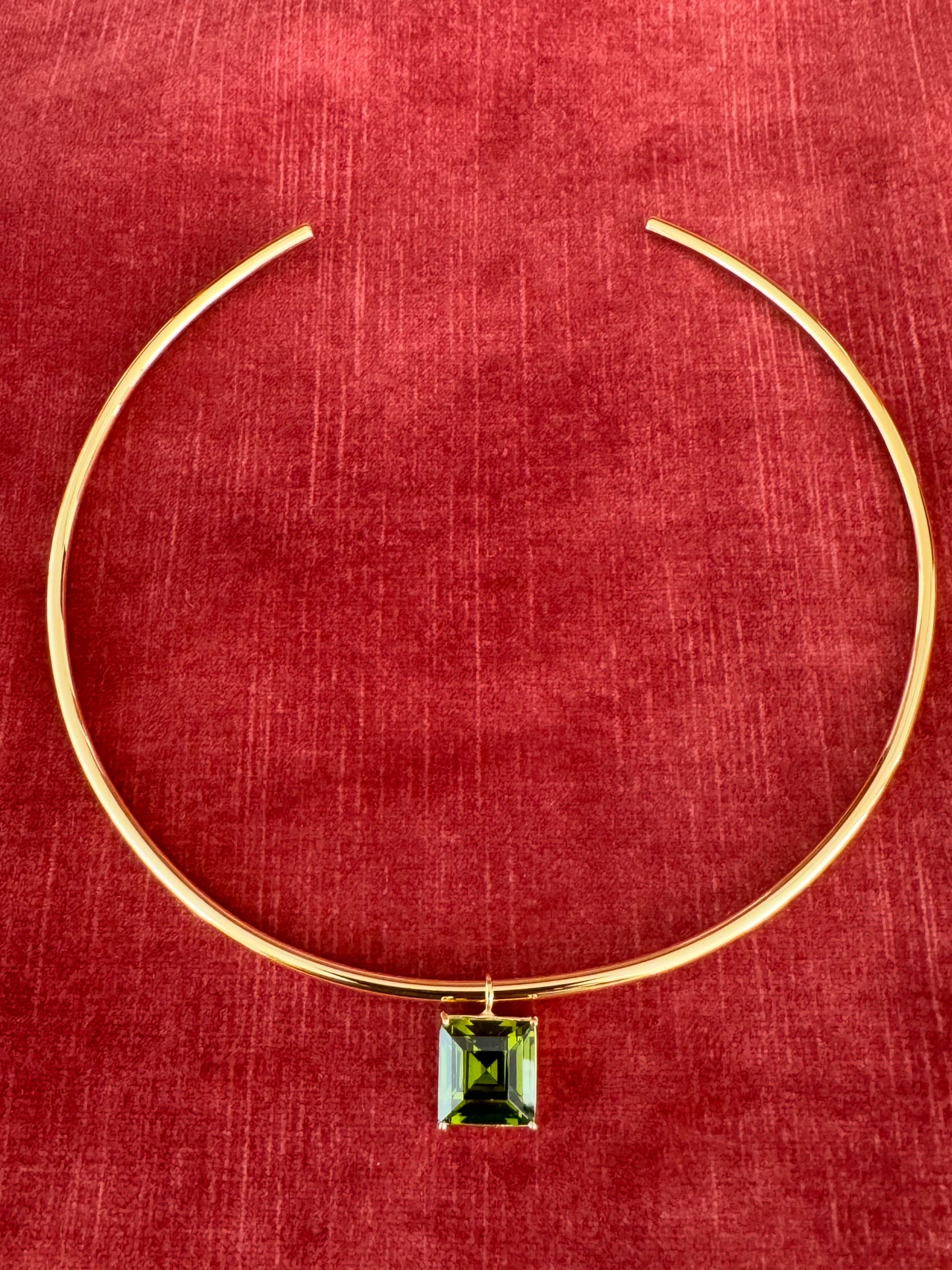 Solitaire Peridot Choker MADE TO ORDER