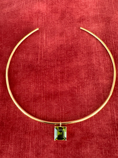 Solitaire Peridot Choker MADE TO ORDER