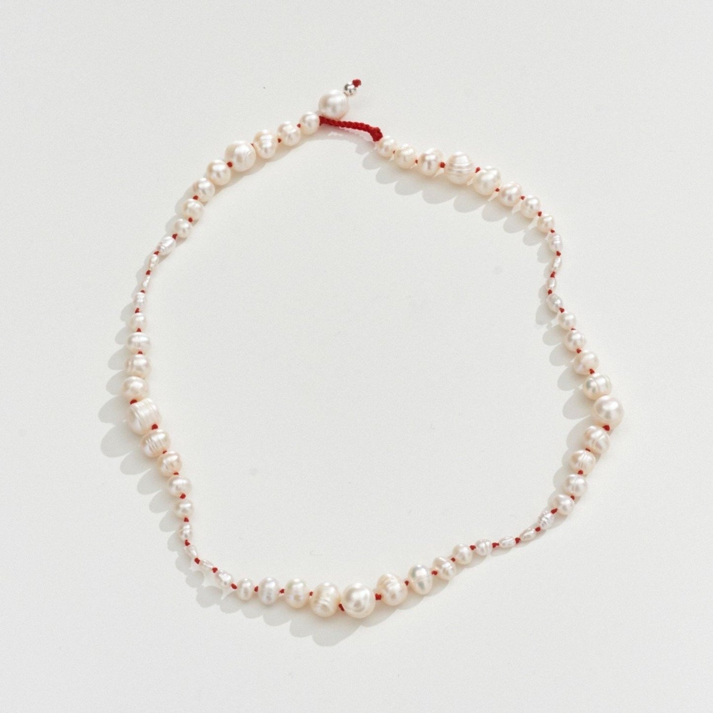 Freshwater Pearl Necklace - Red
