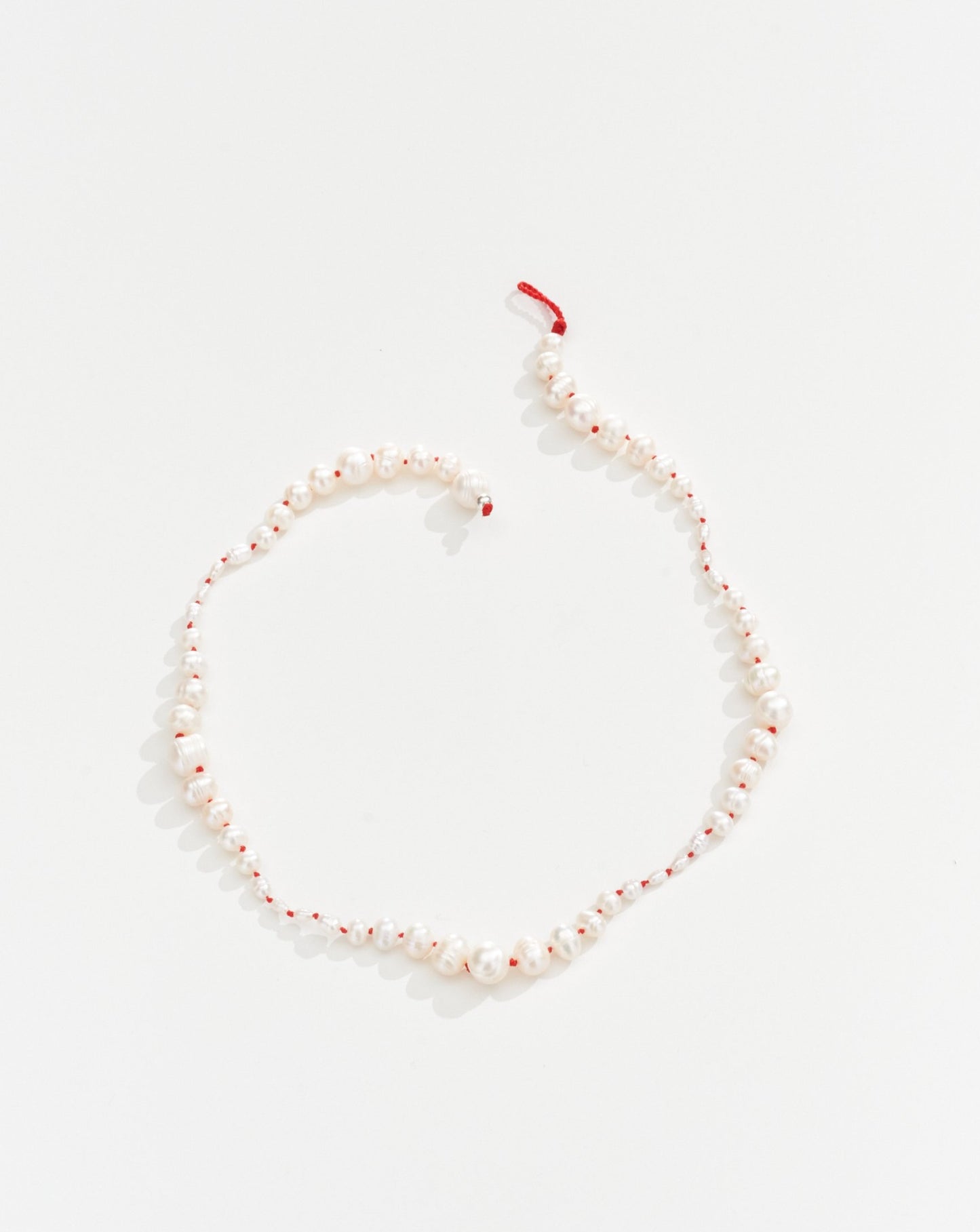 Freshwater Pearl Necklace - Red