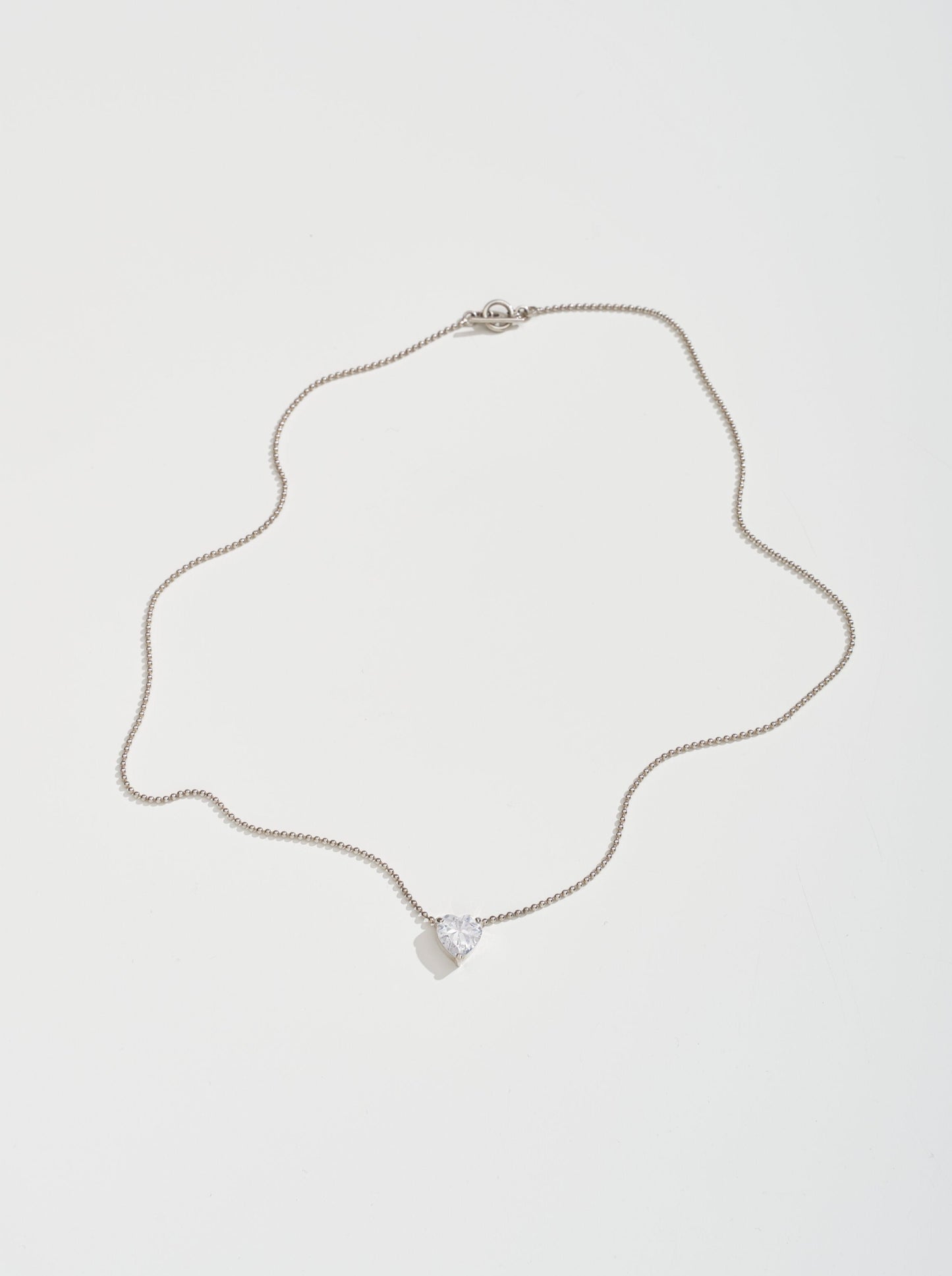 Pure White Heart Necklace