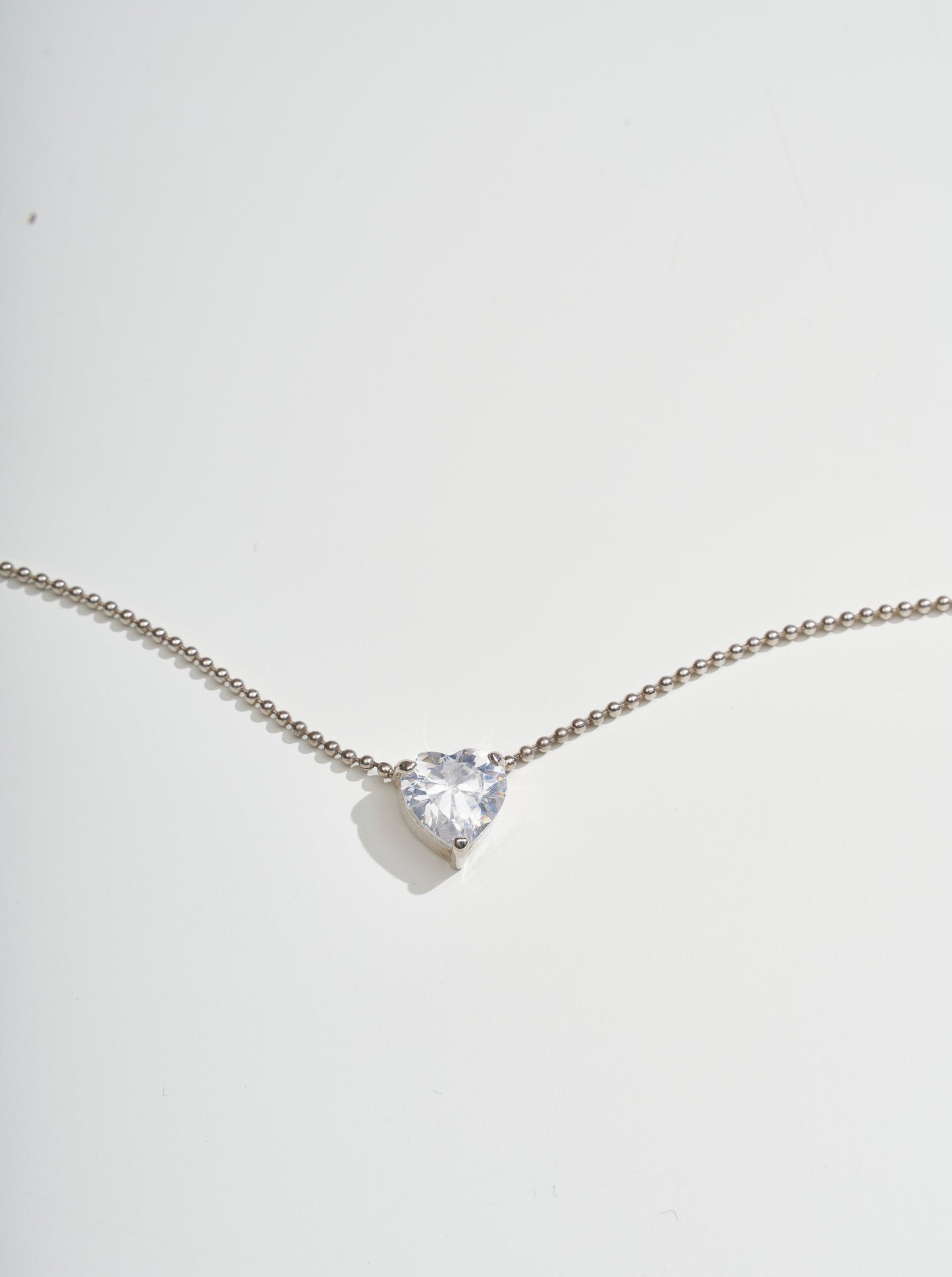 Pure White Heart Necklace