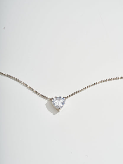 Pure White Heart Necklace